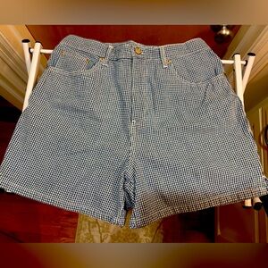Vintage Bill Blass Blue Gingham Shorts